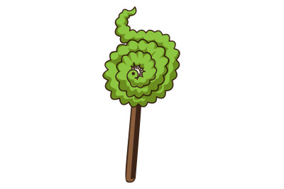 Halloween lollipop icon, cartoon style