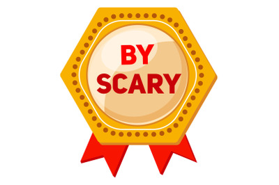Big scary emblem logo, cartoon style