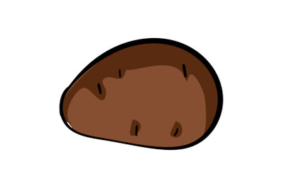 Potato icon, cartoon style