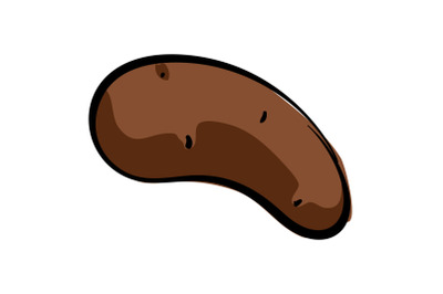 Fresh potato icon, cartoon style