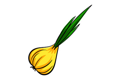 Onion icon, cartoon style