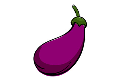 Eggplant icon, cartoon style
