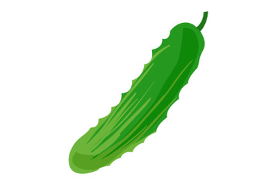 Cucumber icon, cartoon style