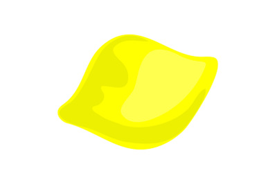 Yellow lemon icon, cartoon style