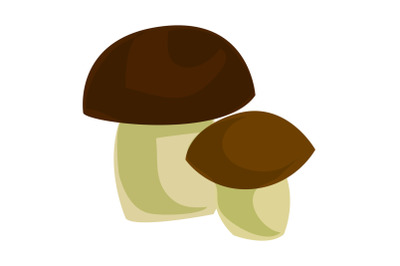 Forest mushroom icon, cartoon style