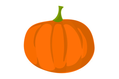Pumpkin icon, cartoon style