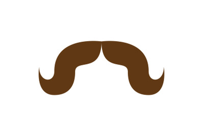 Elegant mustache icon, cartoon style