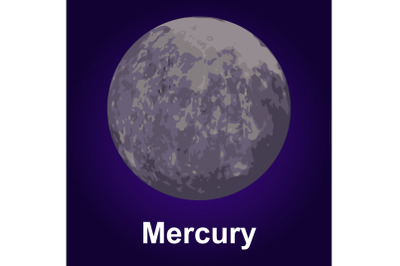 Mercury icon, isometric style