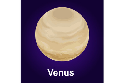 Venus planet icon, isometric style