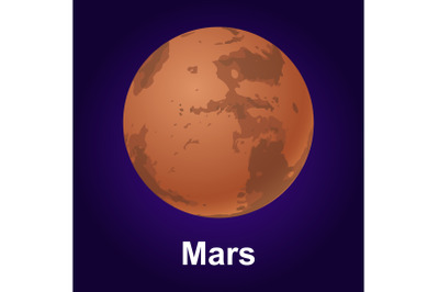Mars planet icon, isometric style