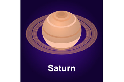 Saturn icon, isometric style
