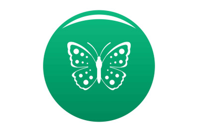 Spring butterfly icon vector green