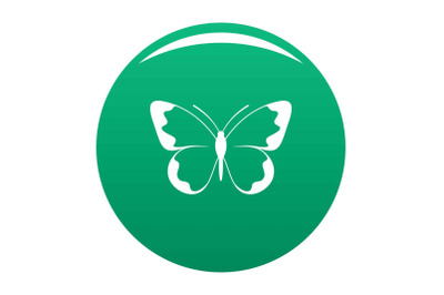 Small butterfly icon vector green