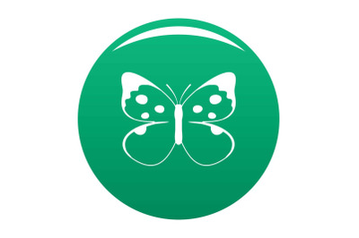 Big butterfly icon vector green