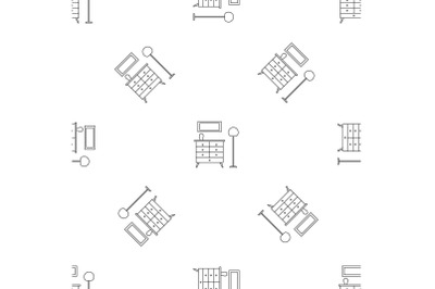 Room clothes drawer pattern seamless vector