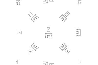 Table mirror pattern seamless vector