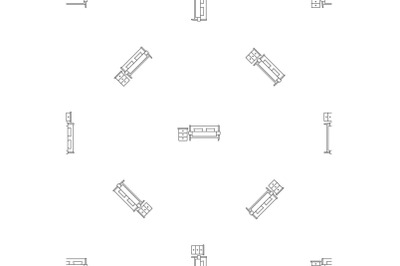 Modern sofa pattern seamless vector