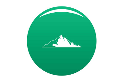 Nice mountain icon vector green