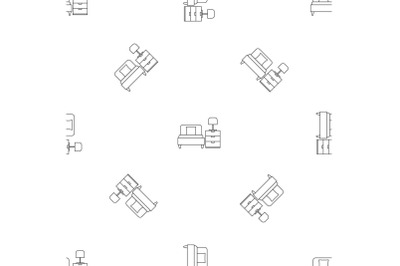Sleep bed room pattern seamless vector