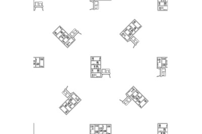 Reading room pattern seamless vector