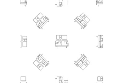 Soft sofa pattern seamless vector