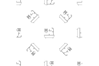 Bath tube pattern seamless vector
