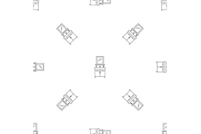 Bathroom mirror pattern seamless vector