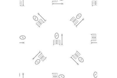 Home furniture pattern seamless vector