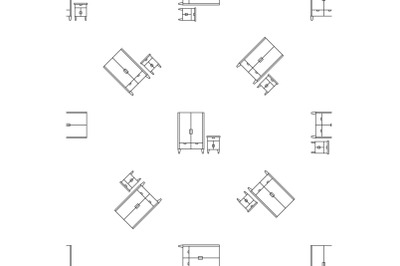 Wardrobe pattern seamless vector