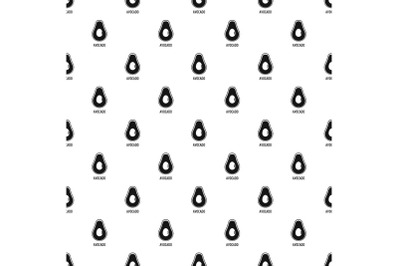 Avocado pattern seamless vector