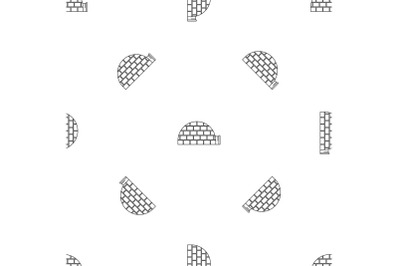 Alaska igloo pattern seamless vector