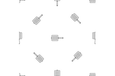 Grill fry pan pattern seamless vector