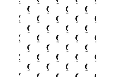 Chilli pepper pattern seamless vector