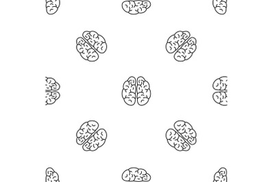Brain pattern seamless vector