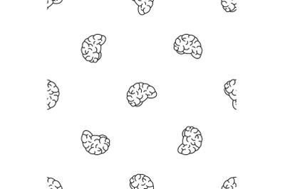 Thinking brain pattern seamless vector