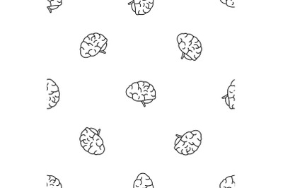 Brain power pattern seamless vector