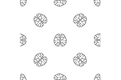 Brain neurons pattern seamless vector