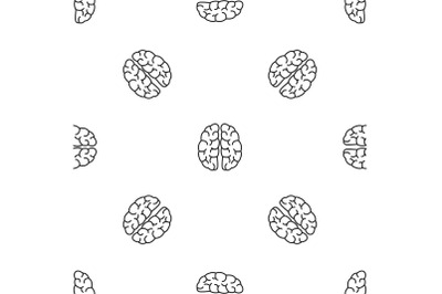 Human brain pattern seamless vector