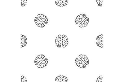Artificial brain pattern seamless vector