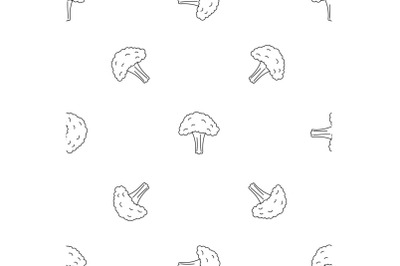 Salad broccoli pattern seamless vector