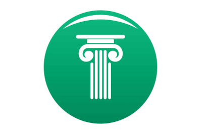 Outer column icon vector green