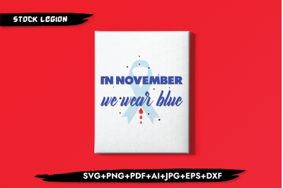 In November We Wear Blue SVG