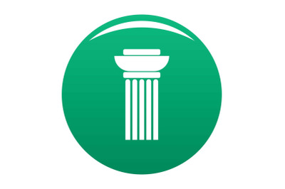 Continuous column icon vector green