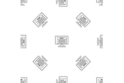 Digital tax report pattern seamless vector