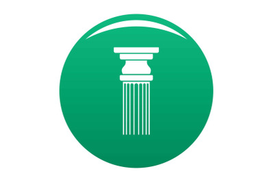 Rectangular column icon vector green