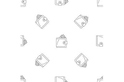 Money wallet pattern seamless vector