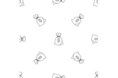 Money bag pattern seamless vector