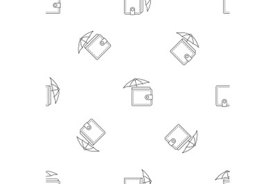 Safe wallet pattern seamless vector