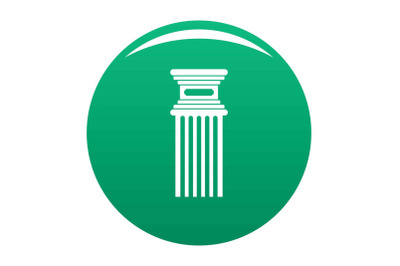 Antique column icon vector green