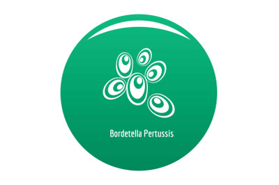 Bordetella pertussis icon vector green